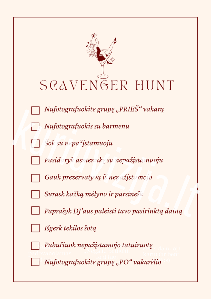 Mergvakario žaidimų maketai