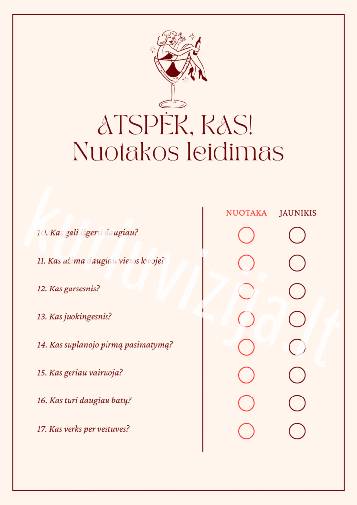 Mergvakario žaidimų maketai